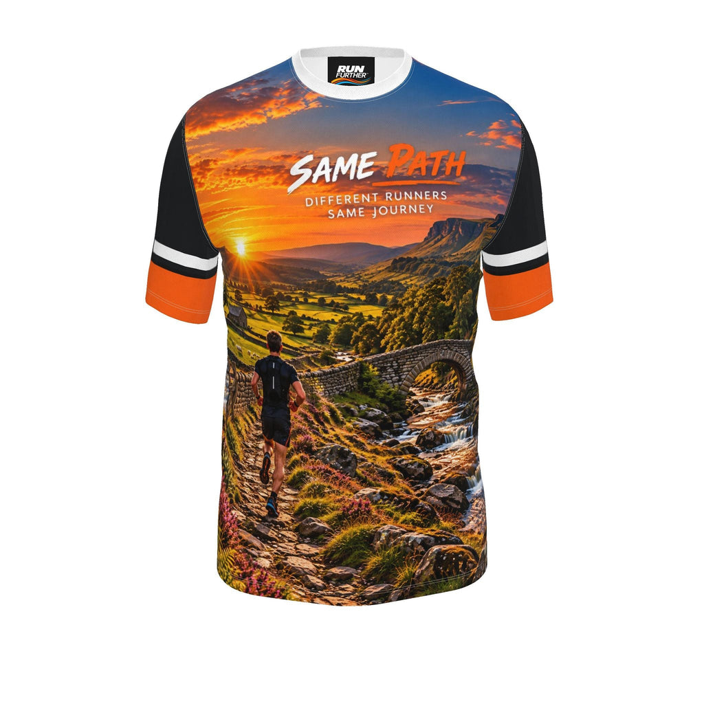 RUN FURTHER SAME PATH Yorkshire Dales performance running T-shirt — view 2